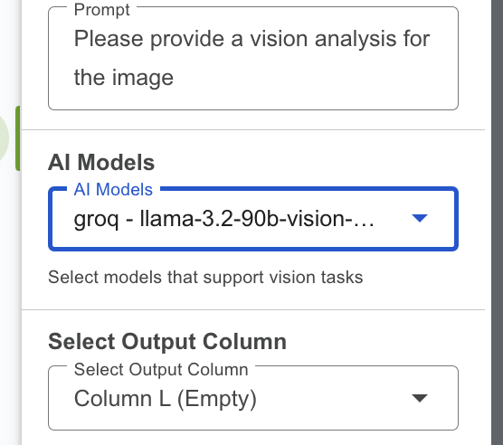 choose AI models such as GPT, Gemini, Claude, Llama for Sheets